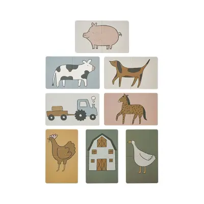 Liewood pussel Brett 8x2 bitar, bondgård/sand