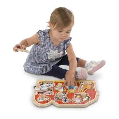 Melissa&Doug, Bondgårdspussel Jumbo 8 st Bitar