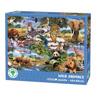 Mr Broccoli Wild Animals Pussel 1000 bitar - Mr Broccoli -  Leksaksaffären