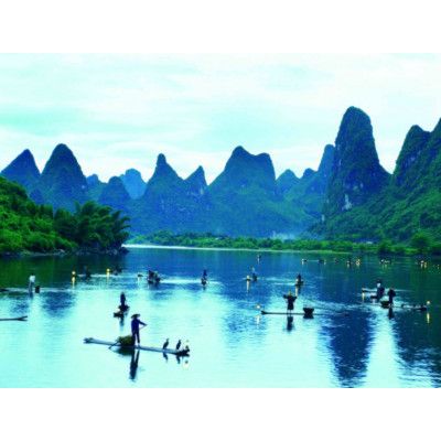 Pussel 280 bitar Flera olika motiv : Model - Kanotfiske