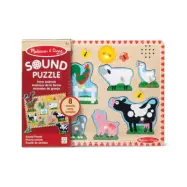 Pussel med ljud Bondgård Knoppussel 8 bitar - Melissa&Doug -  Leksaksaffären