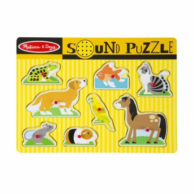 Pussel med ljud Husdjur Knoppussel 8 bitar