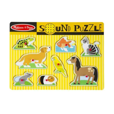 Pussel med ljud Husdjur Knoppussel 8 bitar