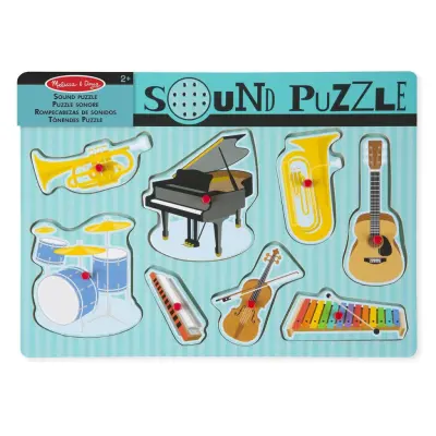 Pussel med ljud Musikinstrument Knoppussel 8 bitar - Melissa&Doug -  Leksaksaffären