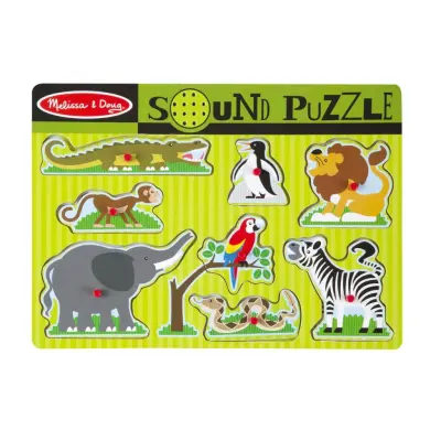 Pussel med ljud ZOO Knoppussel 8 bitar - Melissa&Doug -  Leksaksaffären
