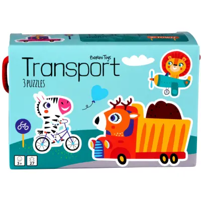 Pussel Transport (3-pack) - 6, 9 och 12 bitar - Barbo Toys