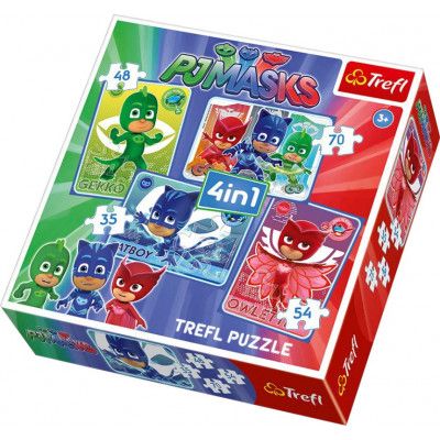 Pyjamashjältarna Pussel 4 i 1