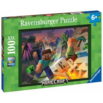 Ravensburger Minecraft Monster Pussel 100 bitar XXL - Minecraft -  Leksaksaffären
