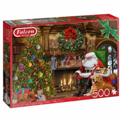 Santa by the Christmas tree Pussel 500 bitar 11311 - Jumbo -  Leksaksaffären