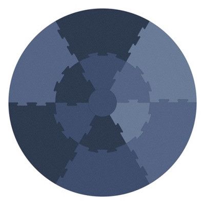 Sebra lekmatta pussel, blå