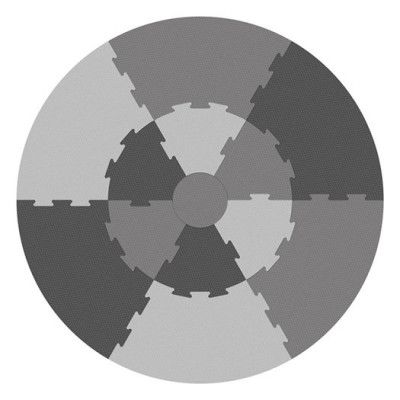 Sebra lekmatta pussel, grå