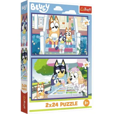 Trefl Bluey 2-pack Pussel 2x24 bitar - Bluey -  Leksaksaffären