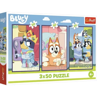 Trefl Bluey 3-pack Pussel 3x50 bitar - Bluey -  Leksaksaffären