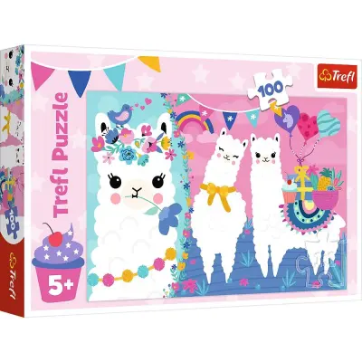 Trefl Happy Ilamas Pussel 100 bitar 16363