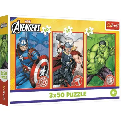 Trefl Marvel Avengers 3-pack Pussel 3x50 bitar - Avengers -  Leksaksaffären