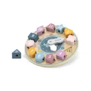 Viga - Klocka I Trä - Avtagbara Klossar Med Siffror