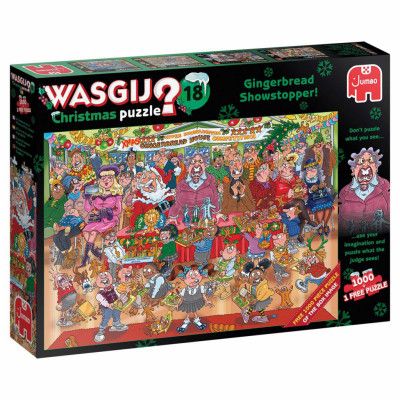 Wasgij Christmas 18 Gingerbread Showstopper Pussel 2x1000 bitar