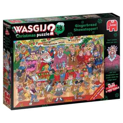 Wasgij Christmas 18 Gingerbread Showstopper Pussel 2x1000 bitar
