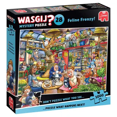 Wasgij Mystery 28 Feline Frenzy! Pussel 1000 bitar - Wasgij -  Leksaksaffären