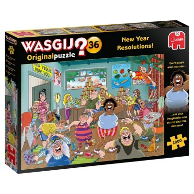 Wasgij Original 36 New Year Resolutions Pussel 1000 bitar 25000 - Wasgij -  Leksaksaffären