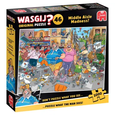 Wasgij Original 46 Middle Aisle Madness! Pussel 1000 bitar - Wasgij -  Leksaksaffären