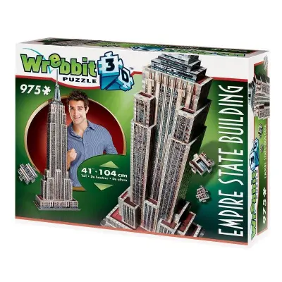 Wrebbit 3D Pussel Empire State Building 975 bitar - Wrebbit -  Leksaksaffären