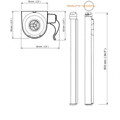 Lascal Kiddy Guard Accent 100 cm (Svart)