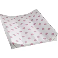Carlobaby skötbädd med kant, vit/rosa prick