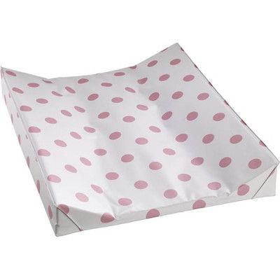 Carlobaby skötbädd med kant, vit/rosa prick