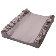 NG Baby skötbädd linne med volang, dusty pink, Dusty pink volang