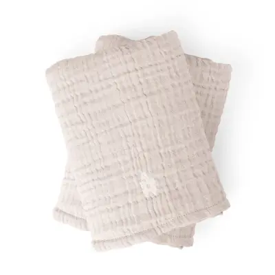 Sebra sköthandduk muslin 2-pack, birchbark rose