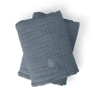 Sebra sköthandduk muslin 2-pack, forest lake blue