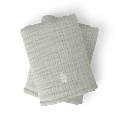 Sebra sköthandduk muslin 2-pack, mist green