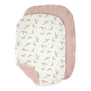 Sebra sköthandduk muslin 2-pack, powder blossom rose