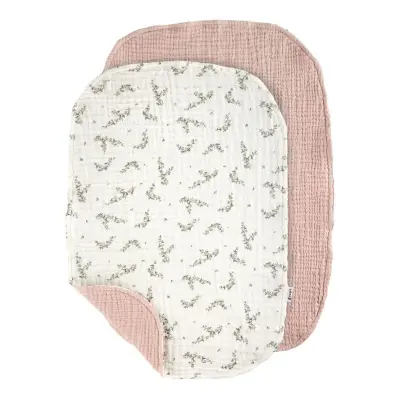 Sebra sköthandduk muslin 2-pack, powder blossom rose