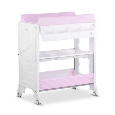 Inovi skötbord, vit/rosa