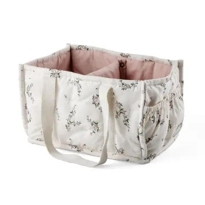 Sebra diaper caddy, powder blossom