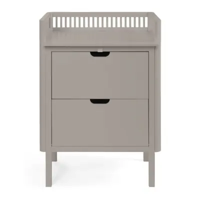 Sebra skötbord med lådor, jetty beige