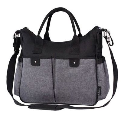 BabyOno skötväska, svart/grå