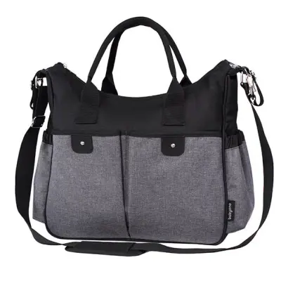 BabyOno skötväska, svart/grå