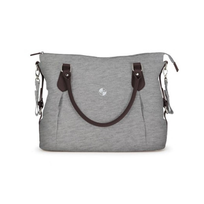 Crescent skötväska Exclusive, grey melange/mörkbrun