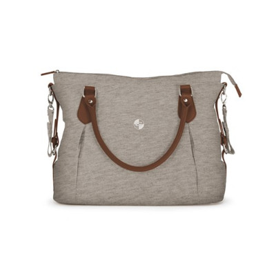 Crescent skötväska Exclusive, khaki melange/ljusbrun