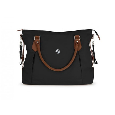 Crescent skötväska Exclusive, svart/ljusbrun