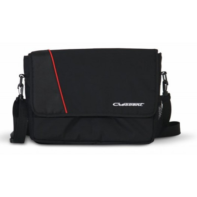 Crescent skötväska, svart/röd