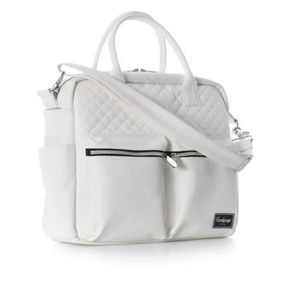 Emmaljunga skötväska De Luxe 2022, polar white leatherette, polar White Leatherette