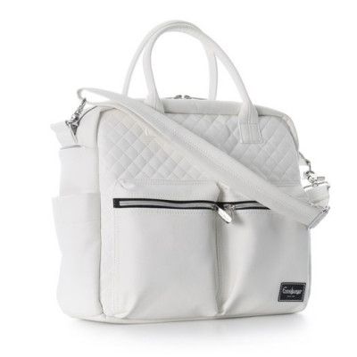 Emmaljunga skötväska 2024, polar white leatherette, polar white leatherette