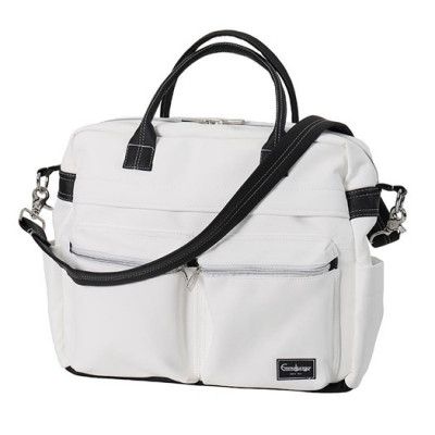Emmaljunga skötväska Travel 2021 (kromdetaljer), Leatherette white, Leatherette white