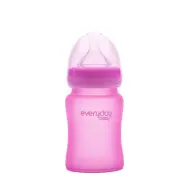 Everyday Baby nappflaska med värmeind 150 ml, rosa