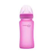 Everyday Baby nappflaska med värmeind 240 ml, rosa