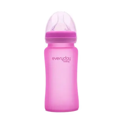 Everyday Baby nappflaska med värmeind 240 ml, rosa